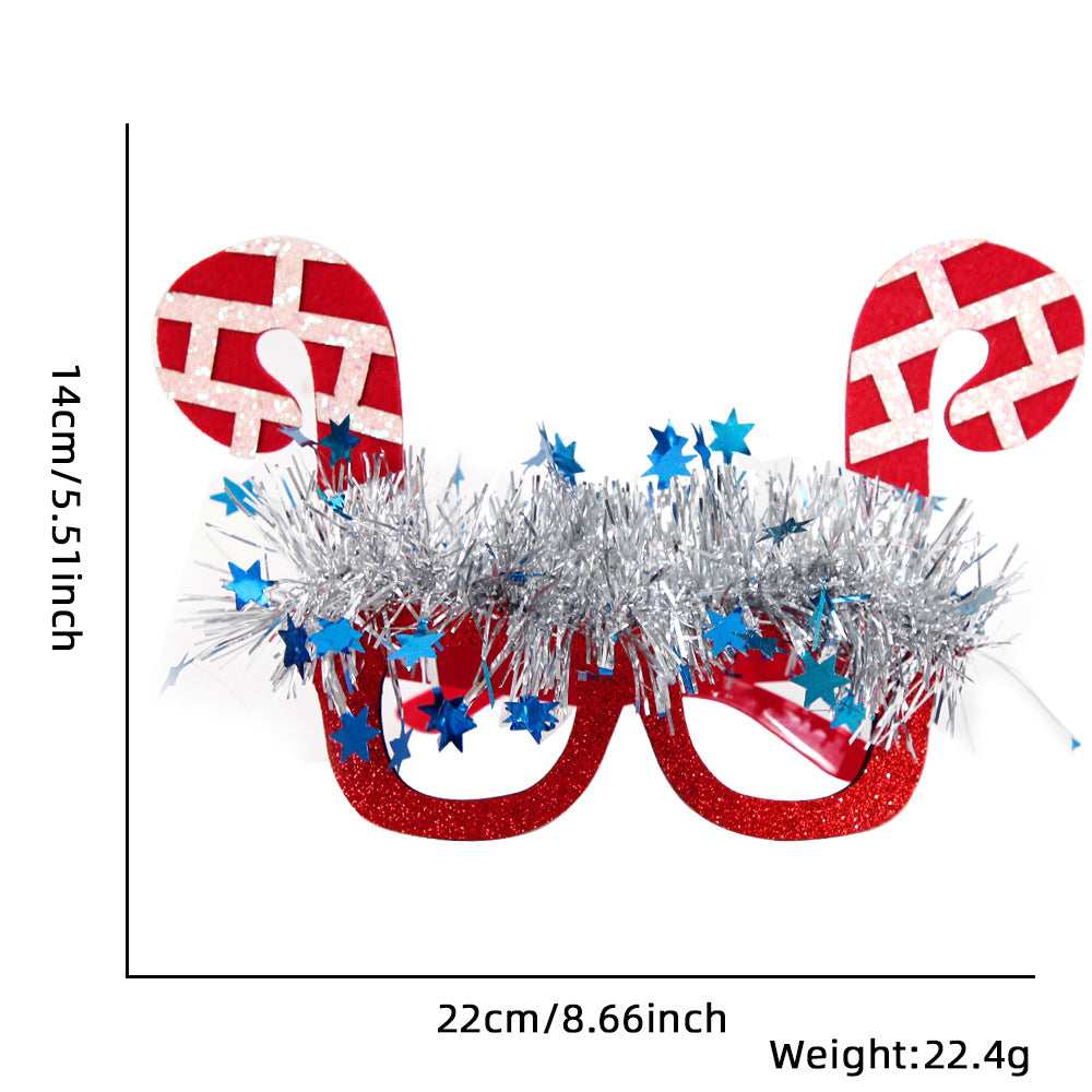 Christmas Novelty Glasses - Festive Party Props & Photo Booth Accessories for Adults & Kids