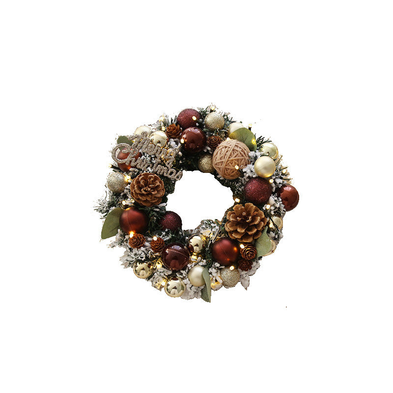 Creative Christmas Wreath Hanging Ornament - Decorative Holiday Wreath in 4 Designs (30cm & 40cm)