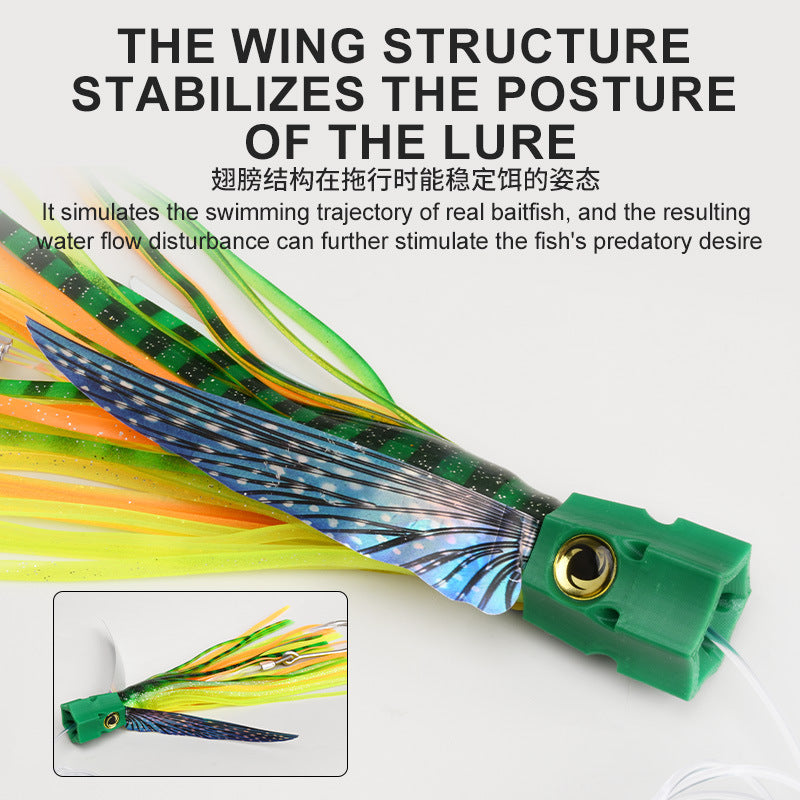Squid Trolling Lure 225mm 77g - Deep Sea Boat Fishing Jig for Tuna & Pelagic Species