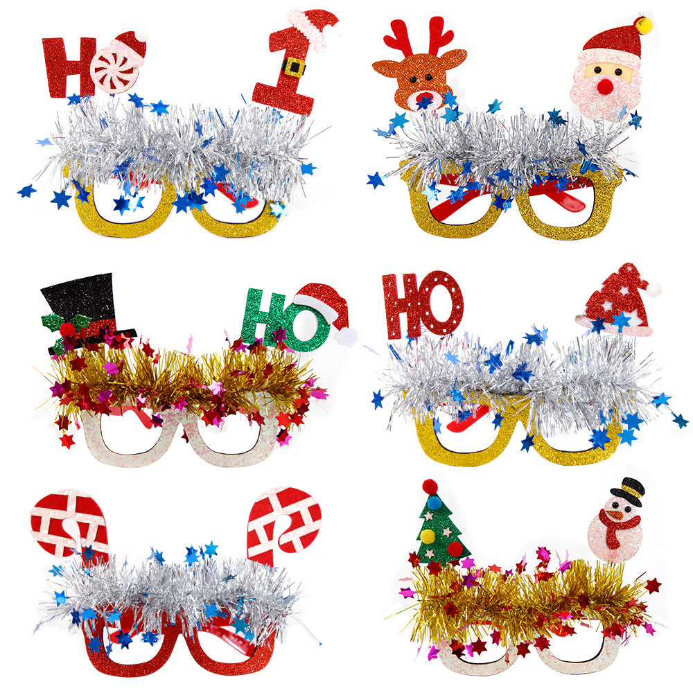 Christmas Novelty Glasses - Festive Party Props & Photo Booth Accessories for Adults & Kids