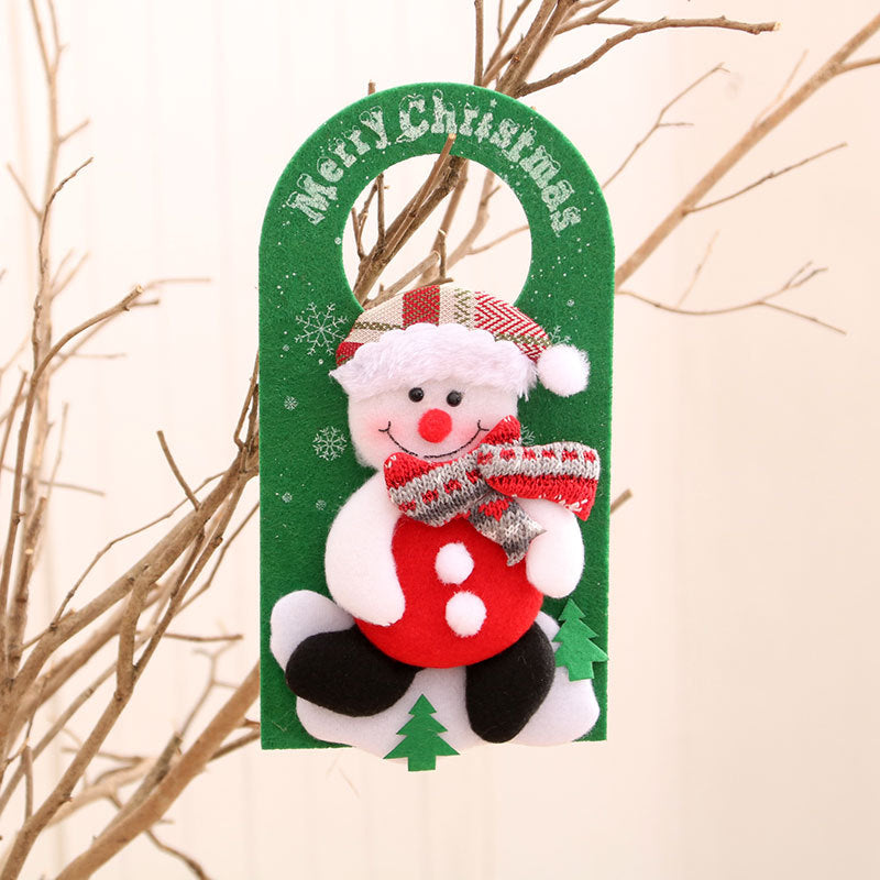 Christmas decorations non-woven cartoon Christmas door hanging