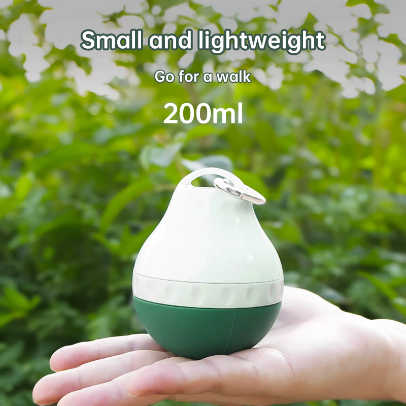 Portable Dog Water Bottle with Bowl - Tear-Drop Design Travel Pet Water Dispenser, 200ml
