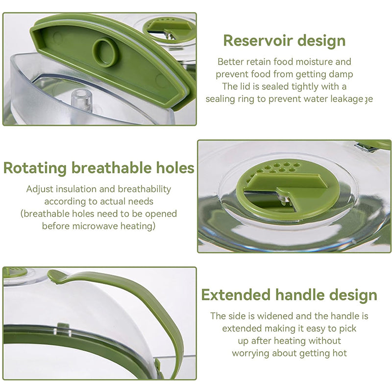 Microwave Splatter Cover with Handle – Clear 11.8" Steam & Splash Guard