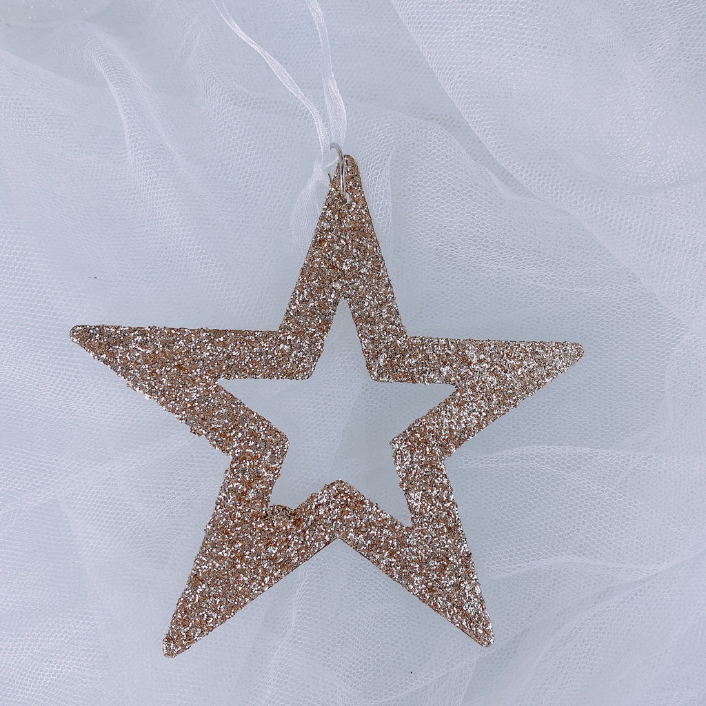 Christmas Decoration Snowflake Star Plastic Hanging Ornament Reindeer Bell Accessory Christmas Tree Deer Pendant Decorations 3 of them