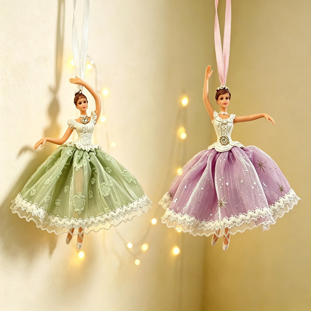 Christmas Decoration Hanging Ornament - Tulle Ballerina Girl Decor, Christmas Tree Angel Ornament