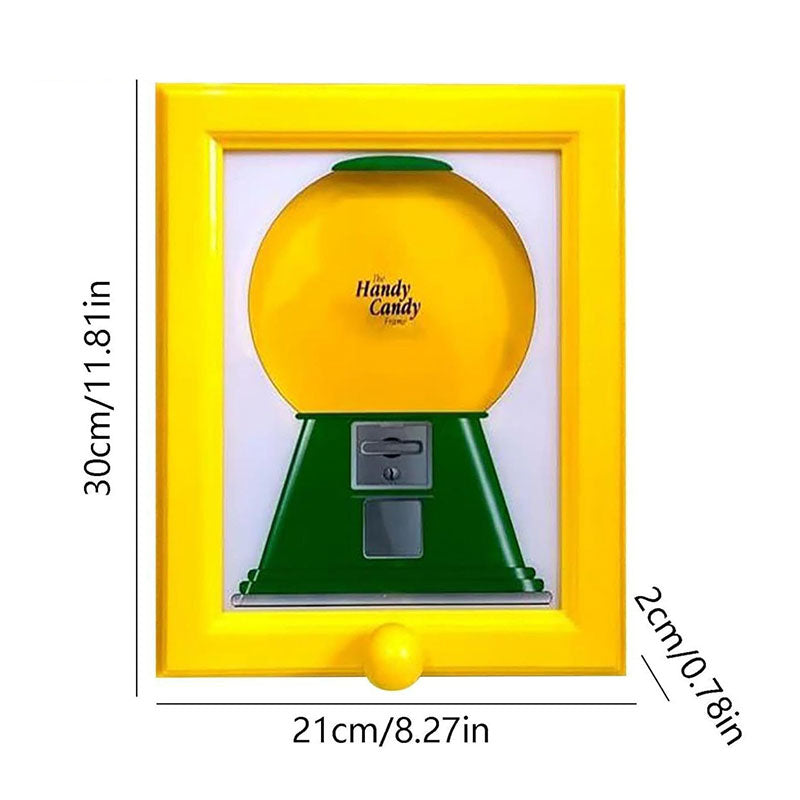 Candy Dispenser Photo Frame - Novelty Rectangular Picture Frame for Home Decor, Halloween, Christmas and Birthday Gift