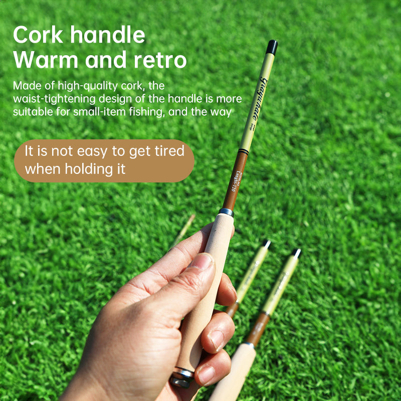 Ultra-Short Portable Telescopic Fishing Rod - Carbon Fibre, Micro Guide Rings, 26cm Collapsed, 0.8M–2.4M