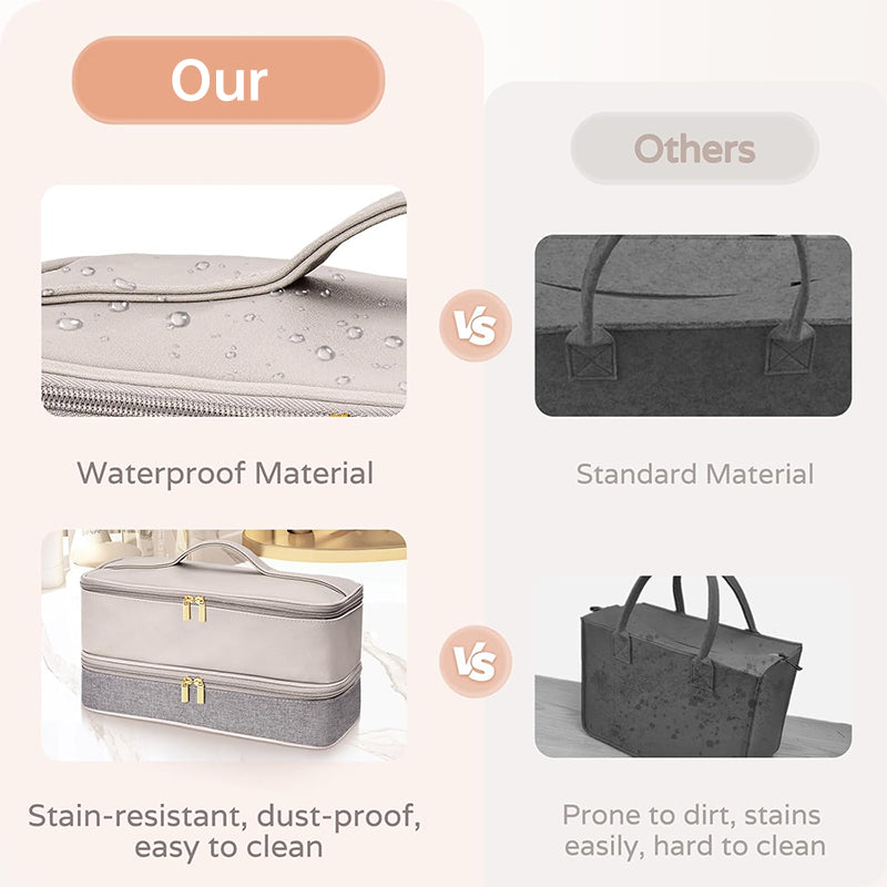 2-Layer Waterproof Hair Styler Travel Case – Fits Dyson Airwrap, Shark Flexstyle & More