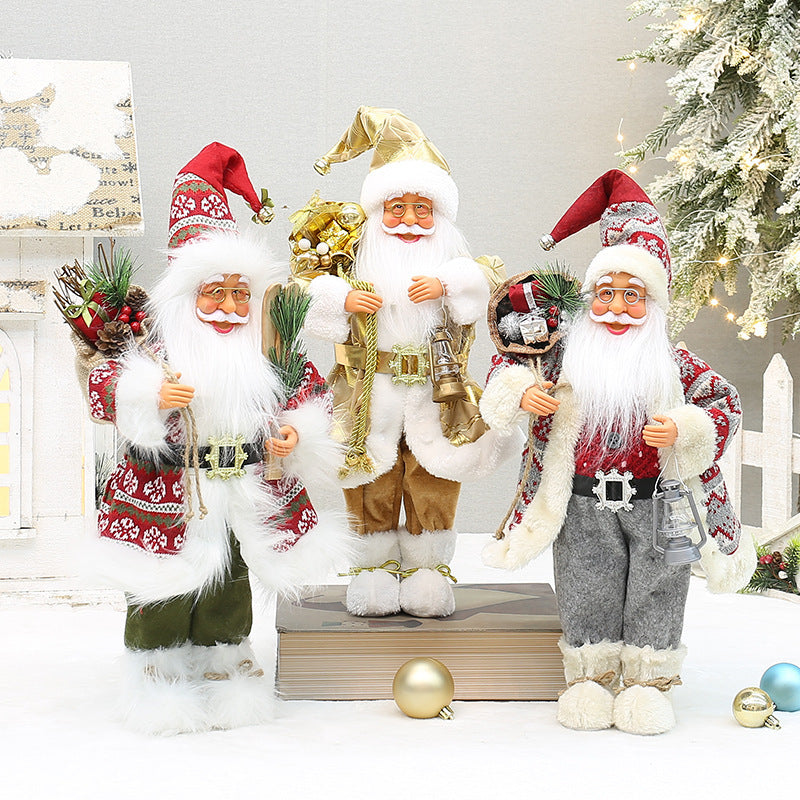 Standing Santa Claus Figure – 18-Inch Festive Christmas Doll in 6 Designs