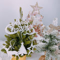 Christmas Decoration Snowflake Star Plastic Hanging Ornament Reindeer Bell Accessory Christmas Tree Deer Pendant Decorations 3 of them