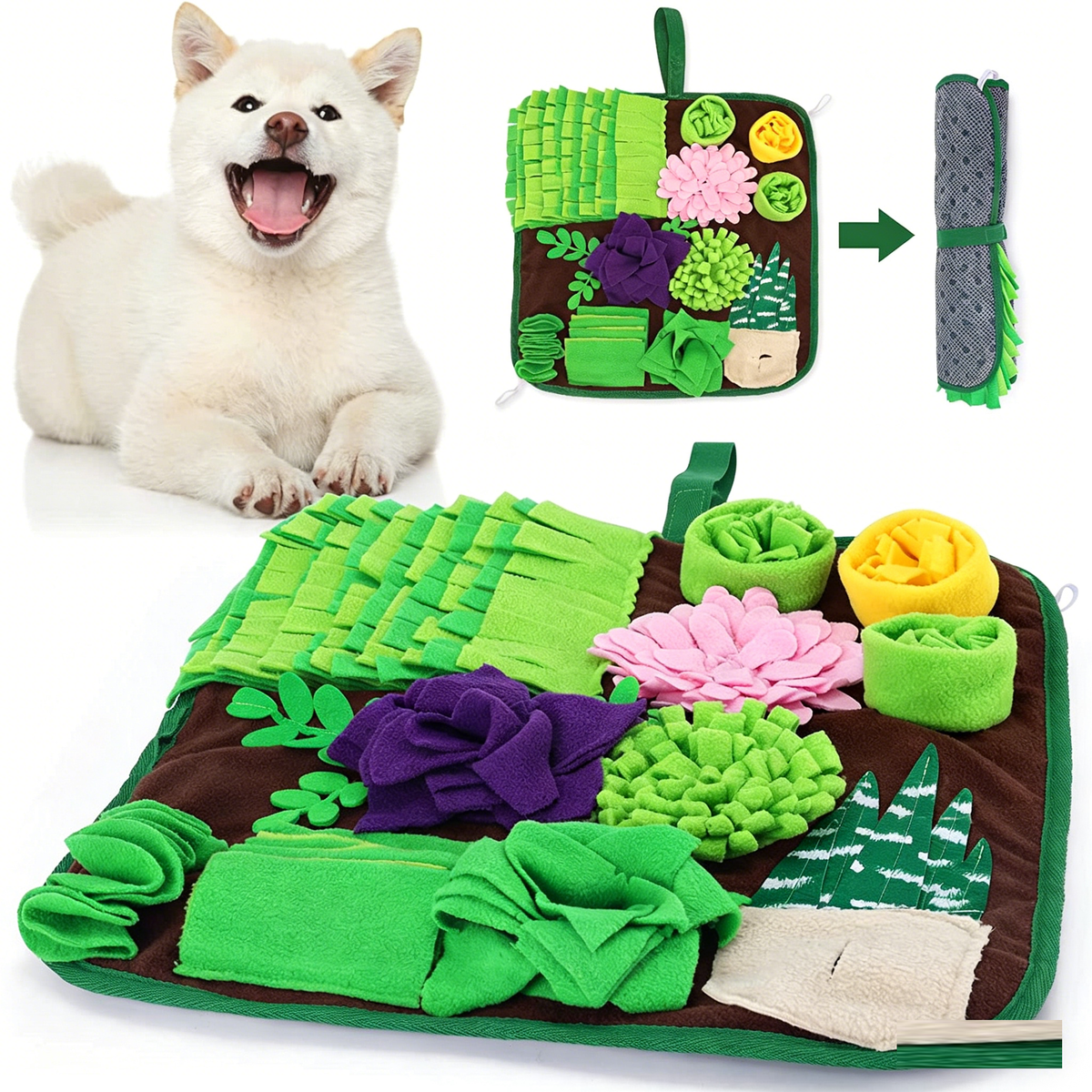 Pet Snuffle Mat – Slow Feeder & Interactive Enrichment Pad for Dogs & Cats