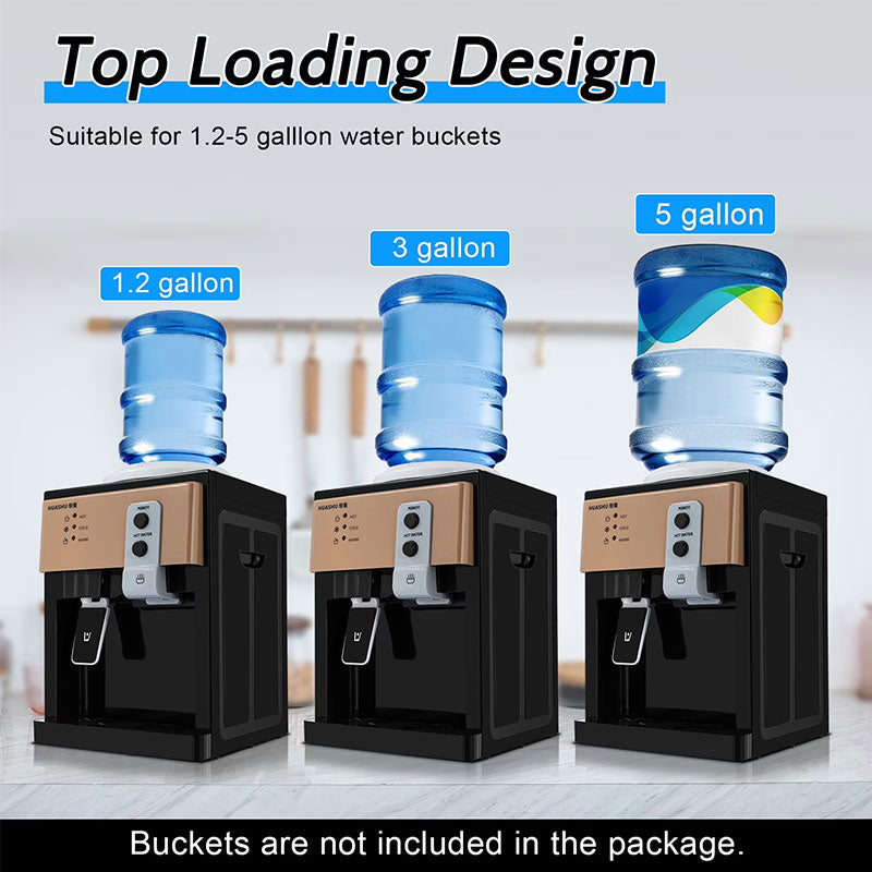 Electric Countertop Water Dispenser - Hot & Cold, 8°C to 95°C, Food-Grade Stainless Steel for Home & Office