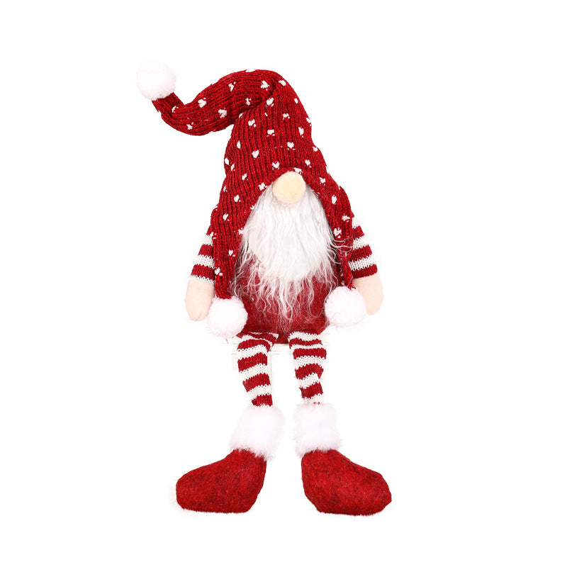 Special Christmas Decoration Supplies Creative Forest Man Knit Hat with Long Arms and Legs Doll Christmas Tree Ornament