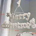 Nordic Silver Powder Christmas Hanging Ornament - Glitter Tree & Window Decoration in 10 Designs