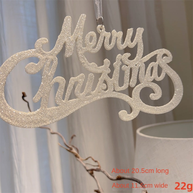 Christmas Decoration Snowflake Star Plastic Hanging Ornament Reindeer Bell Accessory Christmas Tree Deer Pendant Decorations 3 of them