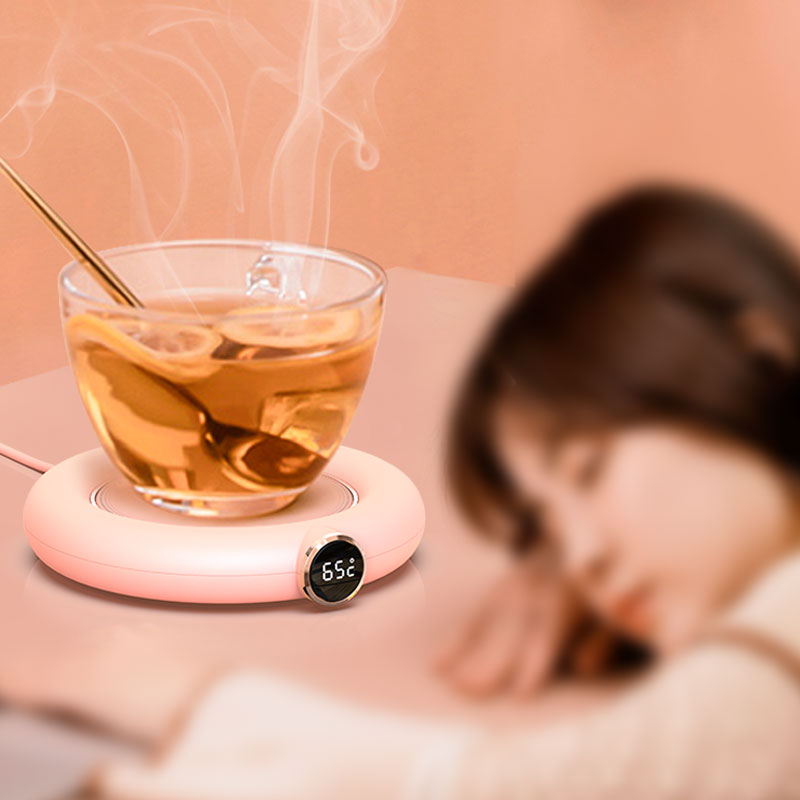 Smart Heating Coaster – USB Thermostatic Drink Warmer, Keeps Drinks at 55°C