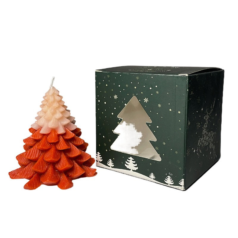 Christmas Tree Soy Wax Aromatherapy Candle - Festive Scented Decoration & Photography Prop