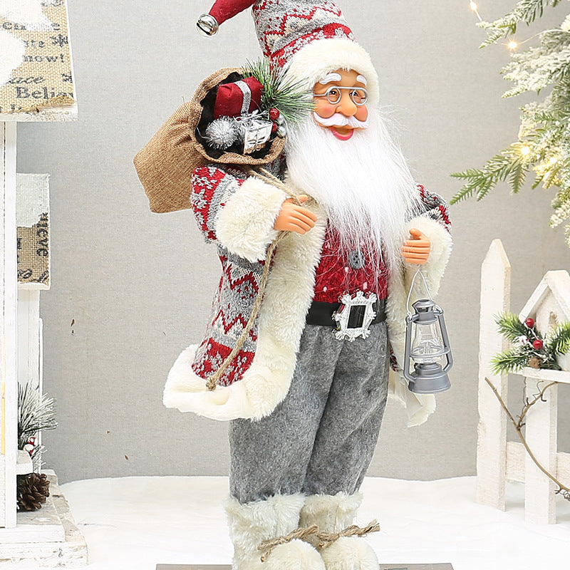 Standing Santa Claus Figure – 18-Inch Festive Christmas Doll in 6 Designs