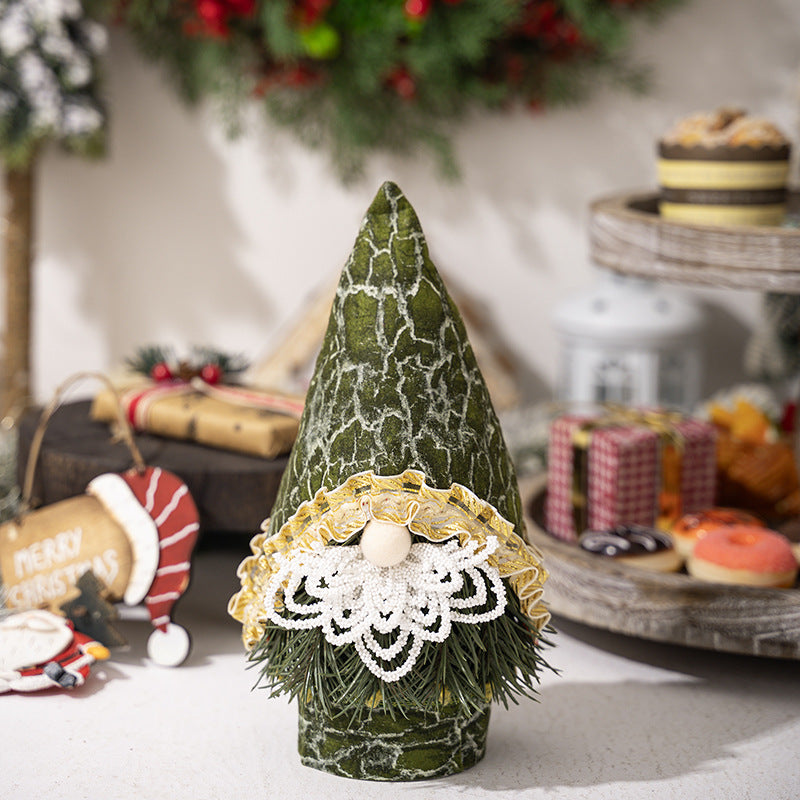 Christmas Gonk Doll Ornament - Festive Fabric Gonk Decoration in Red & Green