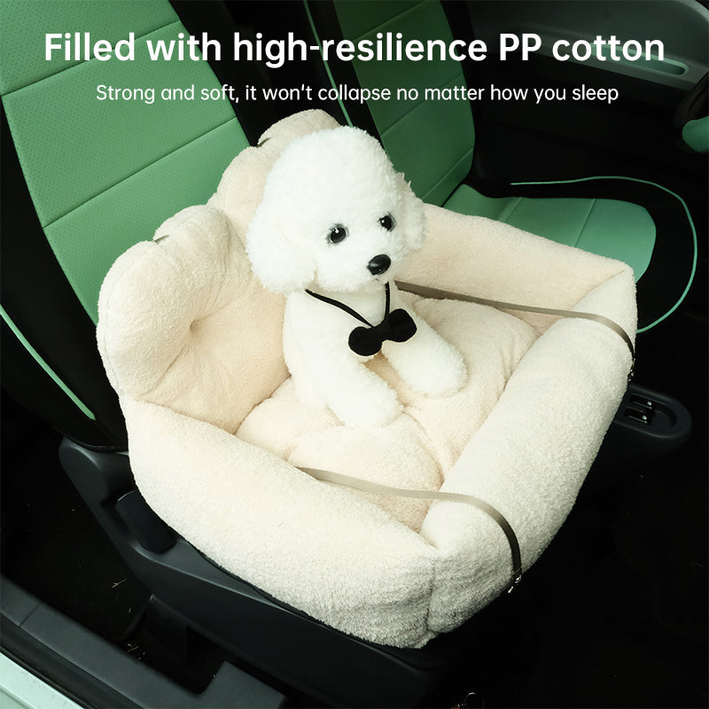 Foldable Pet Car Seat Hammock and Booster Bed - Washable Travel Carrier for Small Dogs and Cats