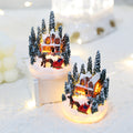 Luminous Resin Christmas House Decoration - Glowing Micro Landscape Village Scene Gift