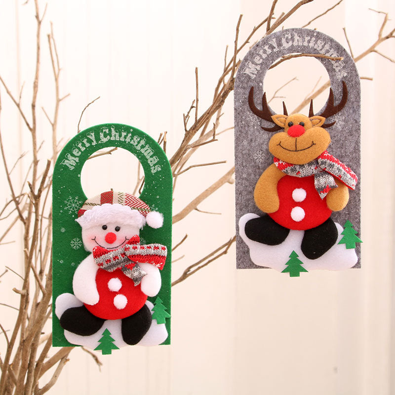 Christmas decorations non-woven cartoon Christmas door hanging