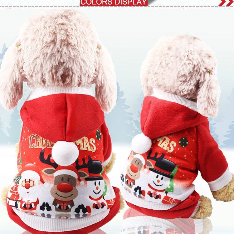 Christmas Pet Jumper - Cosy Red Plush Sweater for Cats & Dogs | XS–2XL (Back Length 20–45cm)