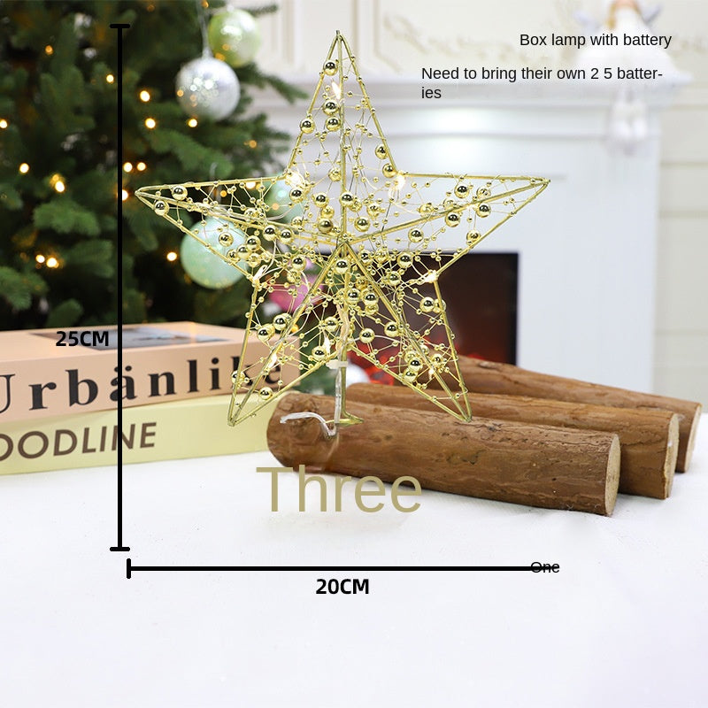 3D Iron Carved Christmas Tree Topper Star - Luxury Metallic Star Decoration in 4 Designs