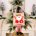 Christmas Decorative Cartoon Printed Stripe Leg Tote Bag for Kids Gift Bag