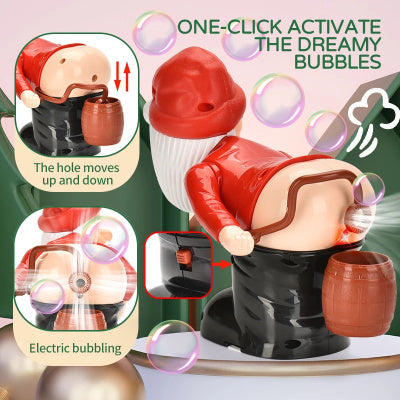 Electric Santa Claus Bubble Machine - Music, Lights & 500+ Bubbles Per Minute