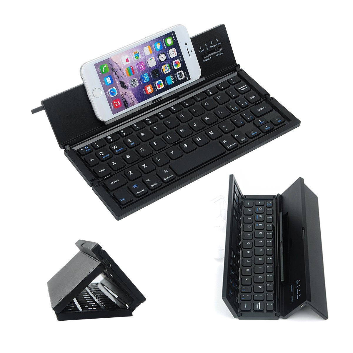 Foldable Bluetooth Keyboard – Portable Tri-Fold Wireless Keyboard for Laptop, Tablet & Phone