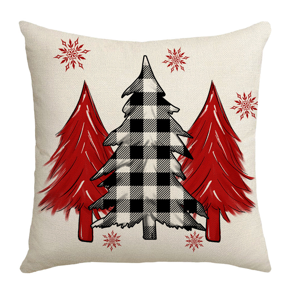 Christmas Tree & Snowflake Cushion Cover - Modern Festive Home Decoration in 4 Designs (45x45cm)
