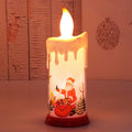 Christmas LED Flame Candle Night Light – Santa Claus & Snowman