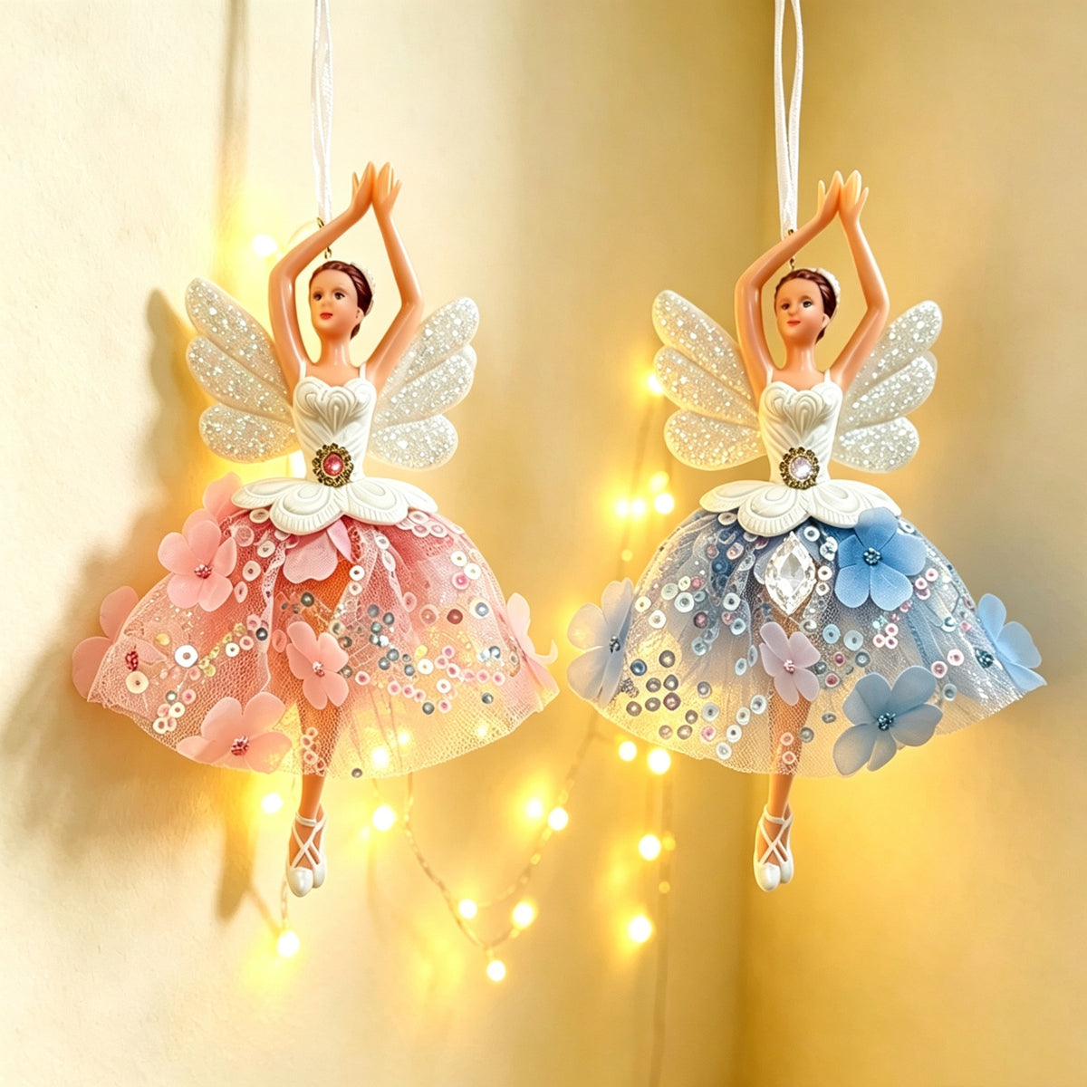 Christmas Decoration Hanging Ornament - Tulle Ballerina Girl Decor, Christmas Tree Angel Ornament