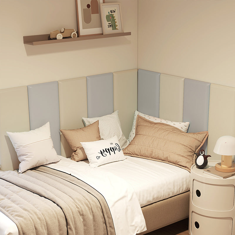 Self-Adhesive 3D Soft Leather Wall Panels - Anti-Collision Bedhead and Wall Décor Tiles, 2-8 pcs
