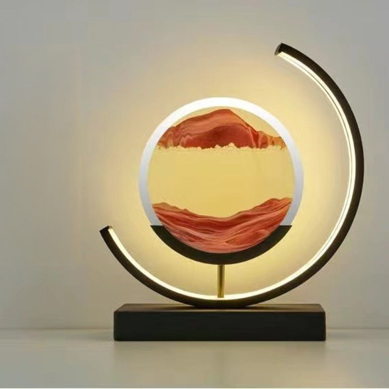LED Flowing Sand Painting Lamp - Night Light for Home, Bedroom Decor and Gift