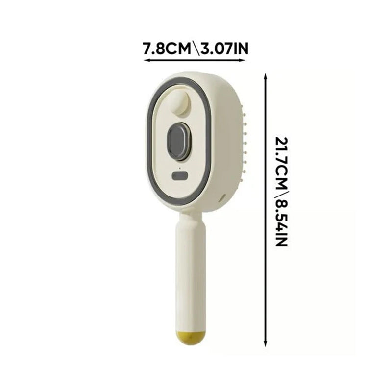 Ionic Steam Hair Brush - Electric Mist Straightening Comb for Smooth, Shiny Hair