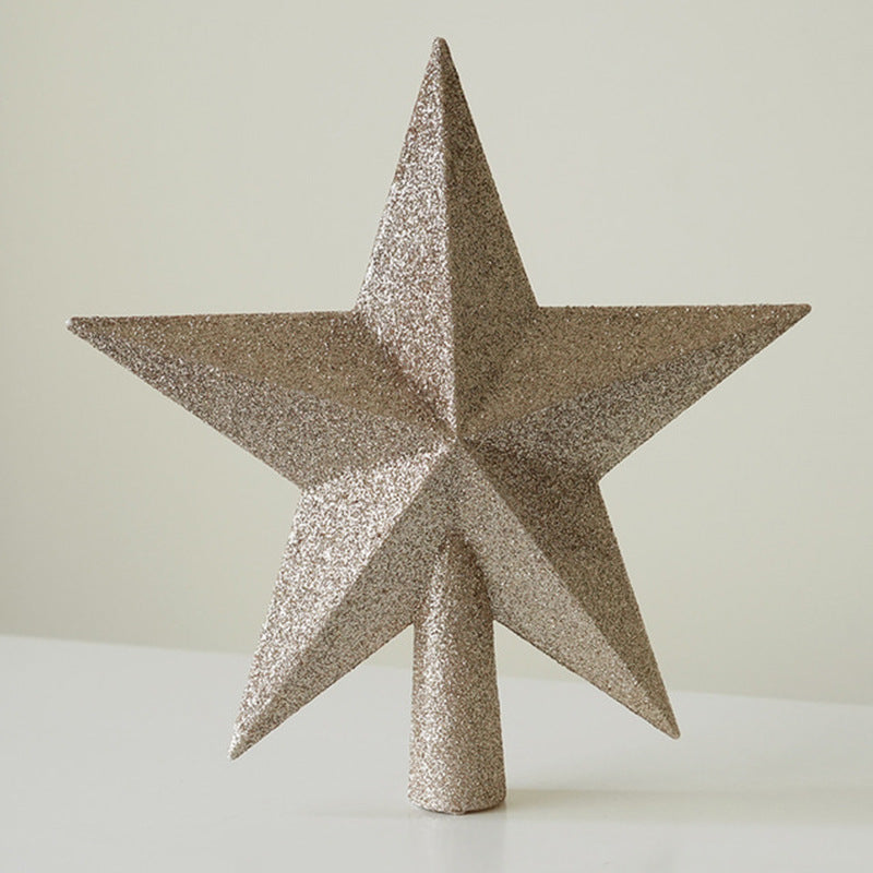 Christmas Tree Top Star Decoration Ornament, Gold, Silver, Red, Pink, 3D Five-Pointed Star