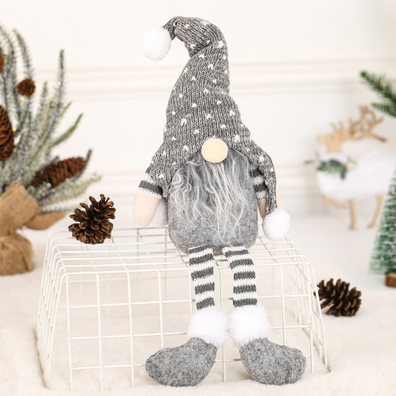 Special Christmas Decoration Supplies Creative Forest Man Knit Hat with Long Arms and Legs Doll Christmas Tree Ornament