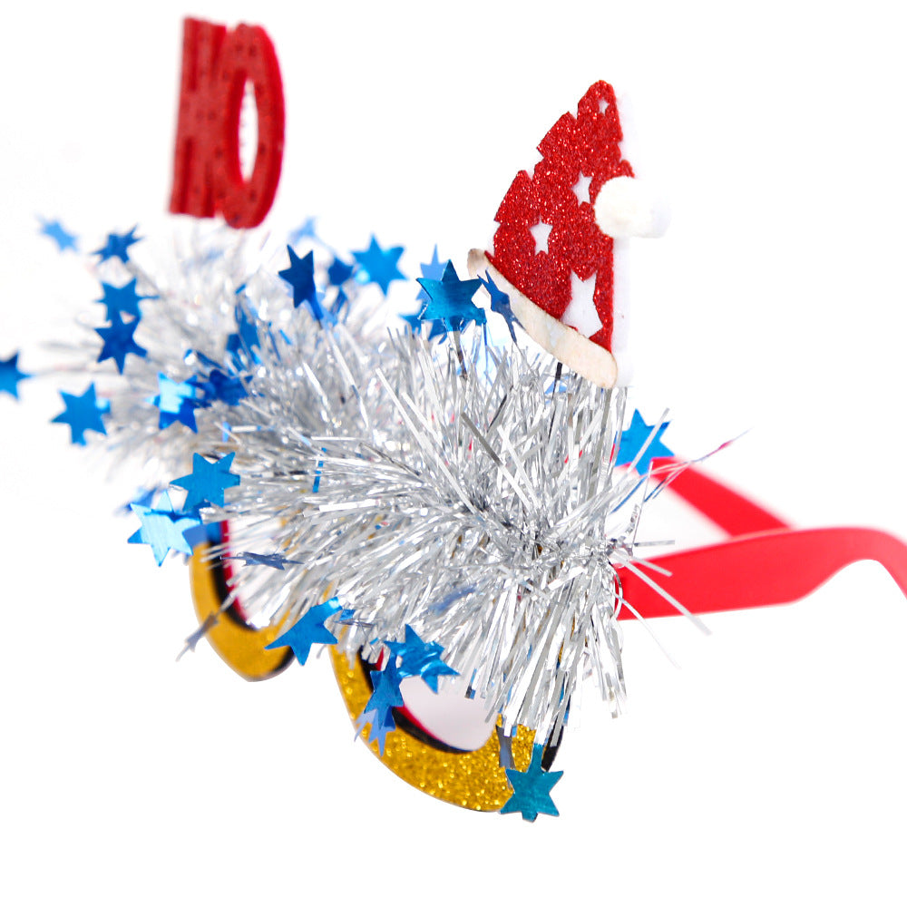Christmas Novelty Glasses - Festive Party Props & Photo Booth Accessories for Adults & Kids