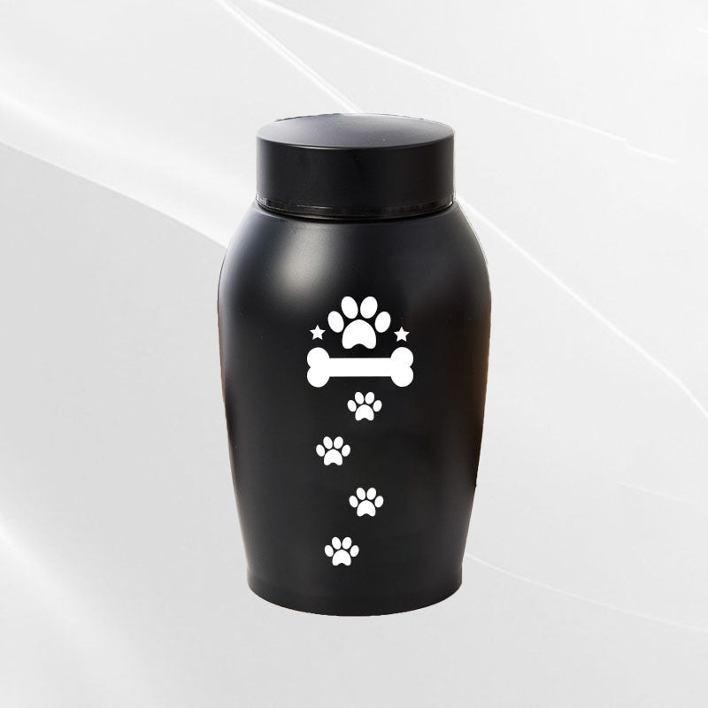 Stainless Steel Pet Memorial Urn - Portable Moisture-Proof Ash Keepsake for Small Pets