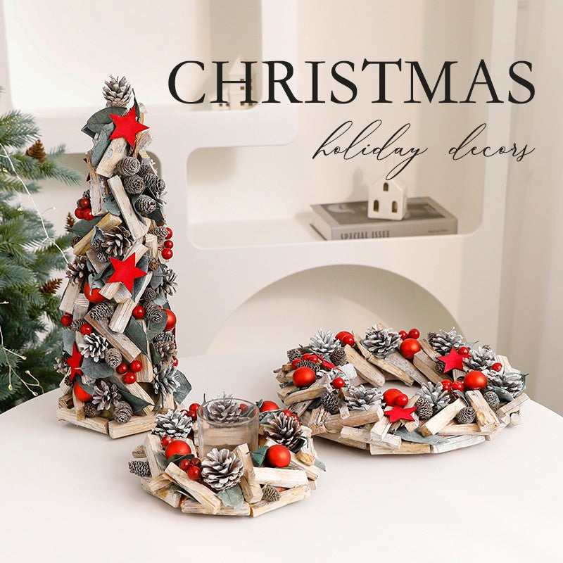 Christmas Decorations Creative Scene Decoration Wreath Vine Christmas Tree Ready