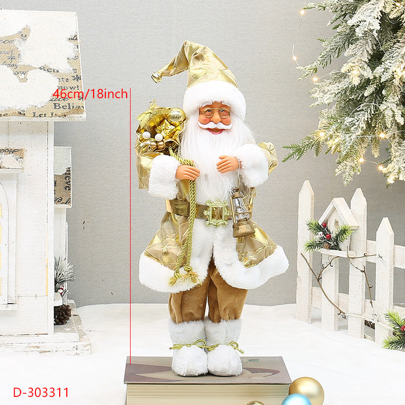 Standing Santa Claus Figure – 18-Inch Festive Christmas Doll in 6 Designs