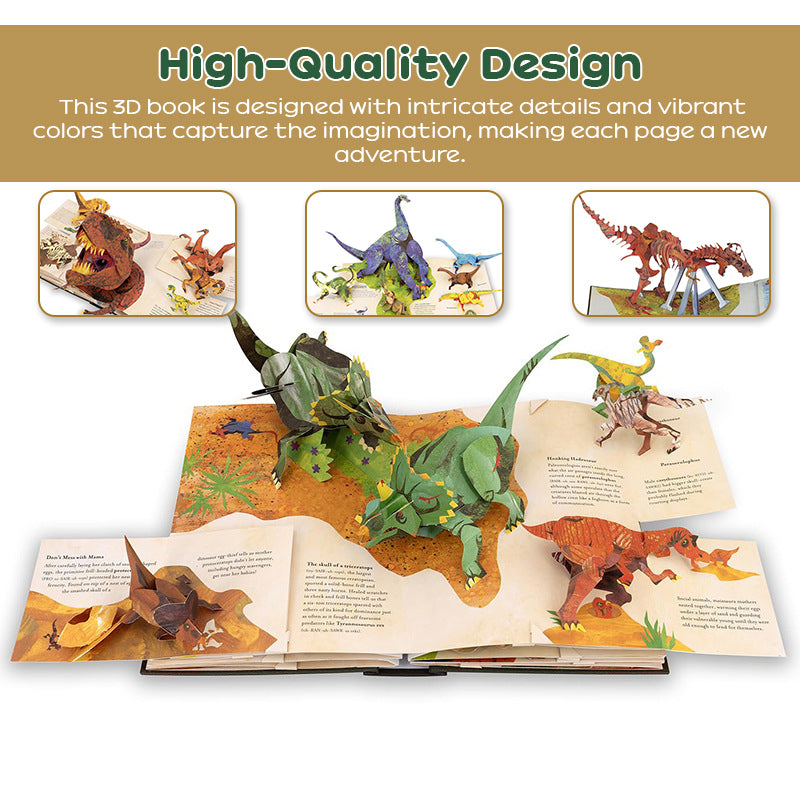 3D Encyclopedia Prehistorica Dinosaurs - Interactive Pop-Up Book for Kids