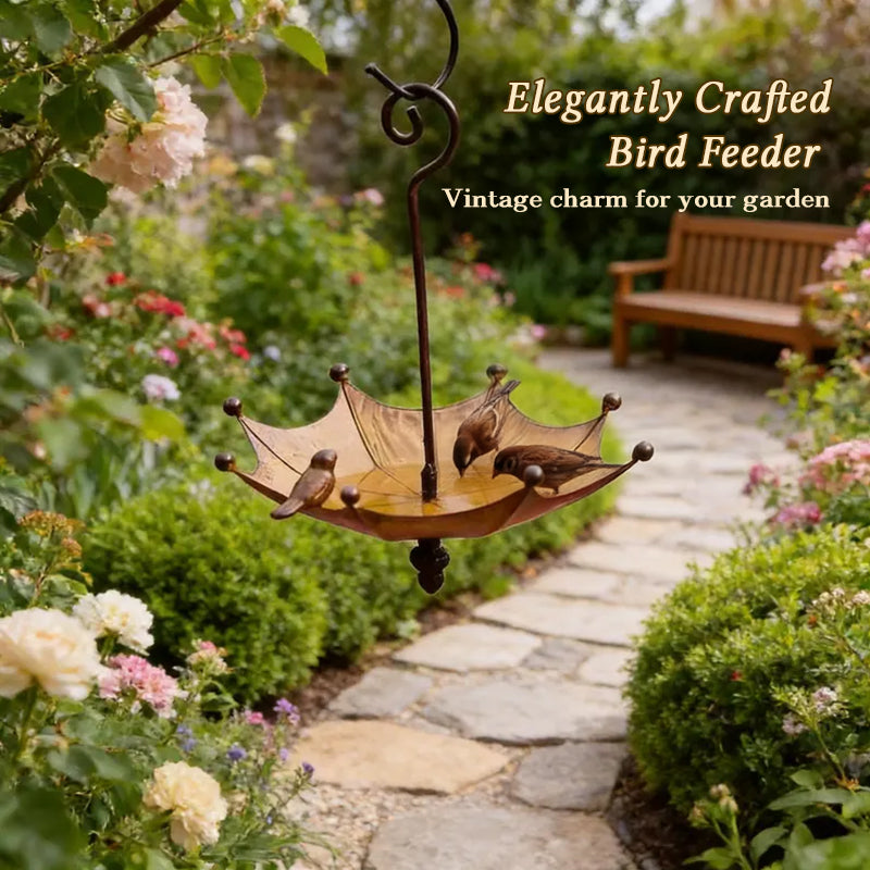 Decorative Umbrella Hanging Bird Feeder – Garden & Yard Wildlife Feeder
