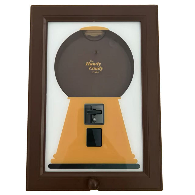 Candy Dispenser Photo Frame - Novelty Rectangular Picture Frame for Home Decor, Halloween, Christmas and Birthday Gift