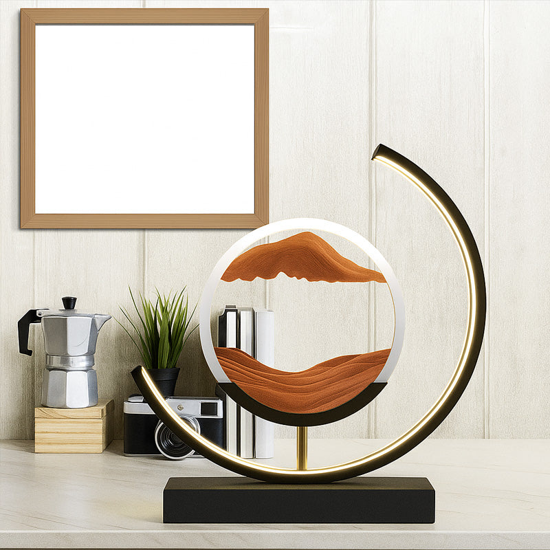 LED Flowing Sand Painting Lamp - Night Light for Home, Bedroom Decor and Gift