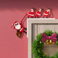 Santa & Reindeer Door Frame Corner Hanging Decoration - Creative Christmas Ornament (Left & Right)
