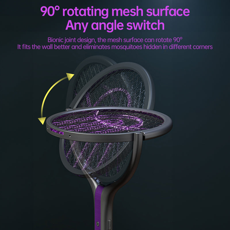 3-in-1 USB Rechargeable Electric Mosquito Killer and Fly Swatter - Handheld, Stand or Wall Mount