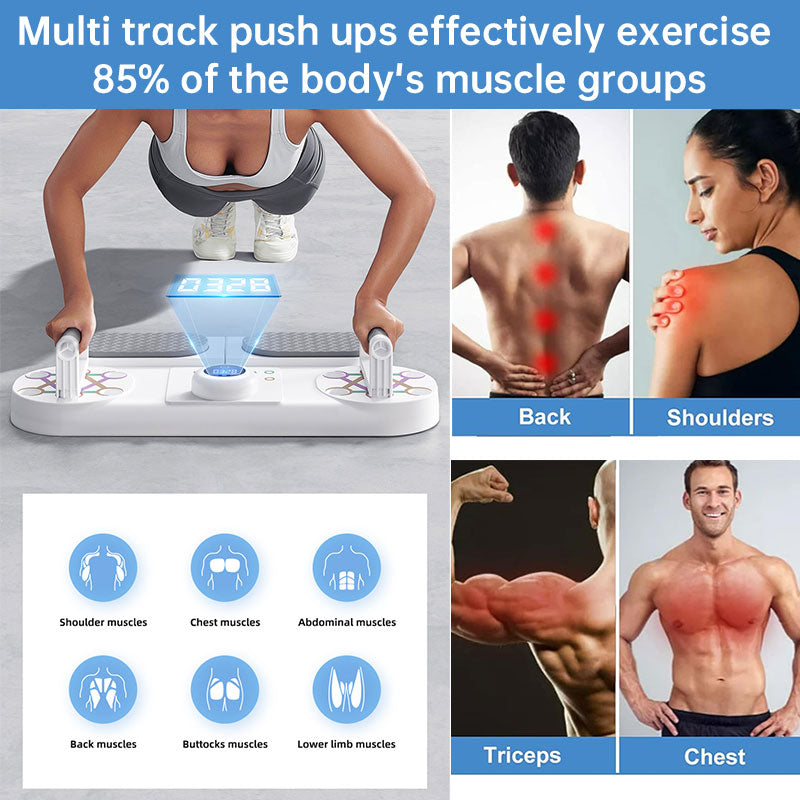 6-in-1 Multifunctional Push-Up Board - Home Gym Strength Training for Chest, Abs, Arms and Back
